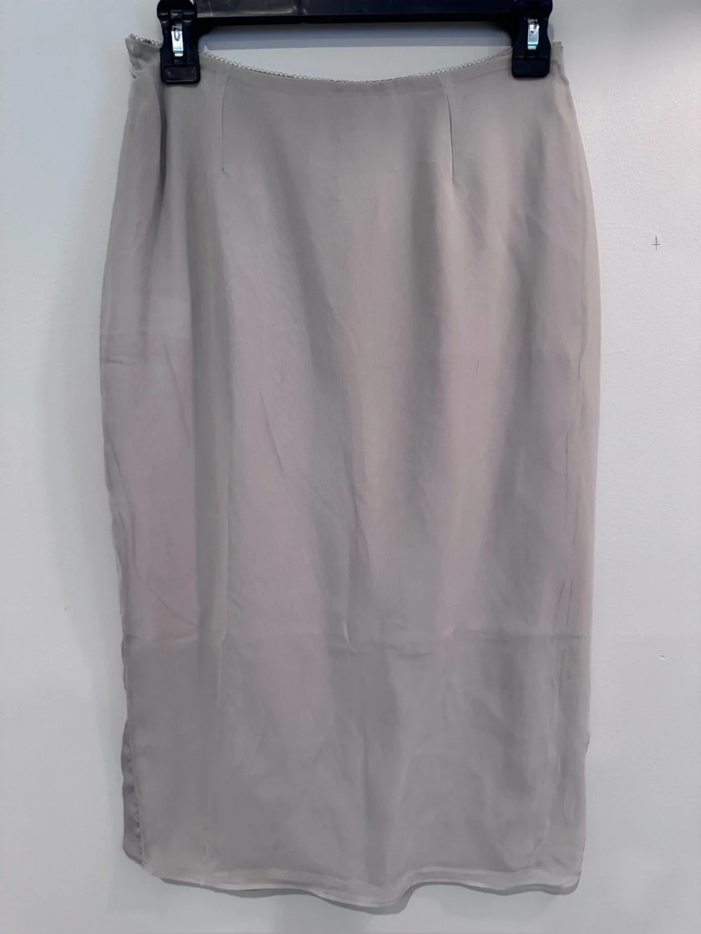 House of CB Amal beaded appliqué georgette midi skirt size small